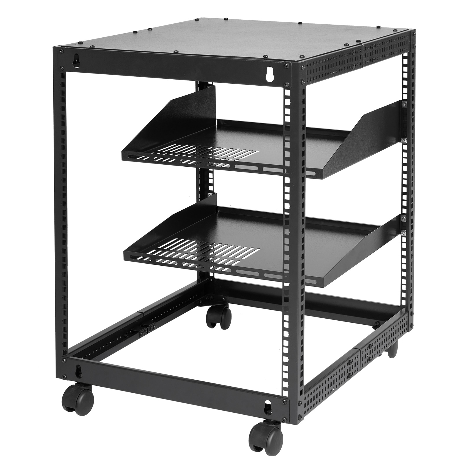 12u Open Frame Server Rack Adjustable Depth Network Av Equipment_voghion.com